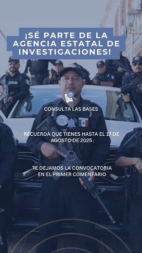 📢 Convocatoria Abierta: Programa de Formación Académica para Agentes Estatales de Investigación 📢 📌️La Fiscalía General del Estado de Oaxaca a través de la Agencia Estatal de Investigaciones (#AEI) invita a egresadas y egresados ​​del nivel medio superior y nivel superior a participar en el Programa de Formación Académica para Agentes Estatales de Investigación. 📌️Consulta las bases completas en el primer comentario de esta publicación 👇🏻 #fiscaliageneraldelestado #oaxacamexico #agentedein
