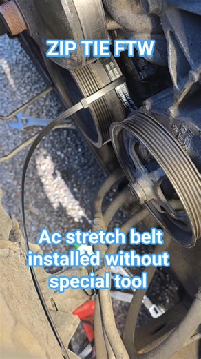 2011 gmc serria ac stretch belt installed #automobile #stretchbelt #mobilemechanic #tipsandtricks