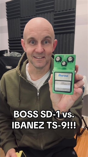 BOSS SD-1 vs. IBANEZ TS-9 overdrive pedal comparison. Epiphone ES-339 through a Fender Blues Junior mic’d with an SM57. #fyp #guitarpedals #guitargear #guitartok #guitar