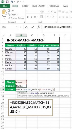 Master INDEX MATCH MATCH in Excel: Advanced Lookup Tutorial#excel