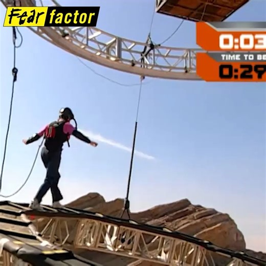 95K views · 921 reactions | slow and steady wins the race, especially when you're running on a beam suspended in the air! out of Coolio, Kelly Preston, Chyna, and Donny Osmond, who will take home the grand prize? ‍♀️ Come back every Monday, Wednesday, and Friday for more #FearFactor! | Fear Factor | Facebook