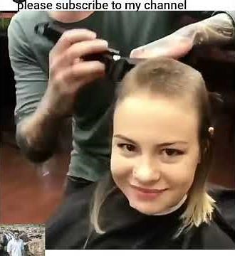 This beautiful girl gets a buzzcut #headshave