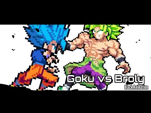 dragon ball sprite animation || dbz sprite animation || goku vs broly sprite animation
