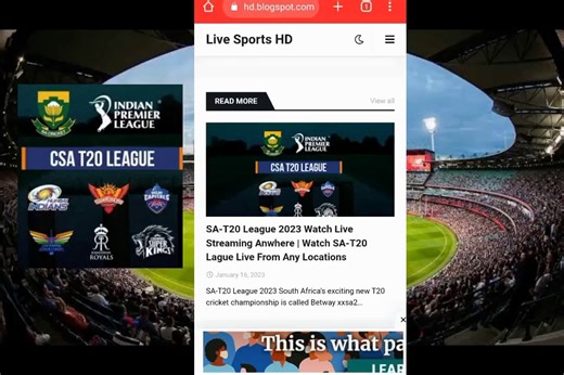 Watch SA-T20 League Live Stream Matches | SA-T20 Today Live