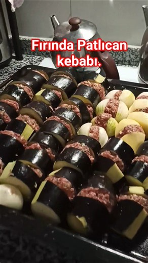 fırında patlıcan kebabı.#patlıcankebabı