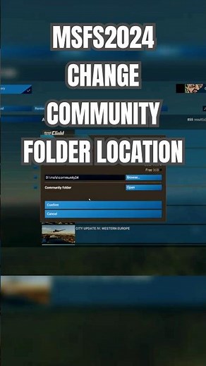 How to Change your community folder location MSFS2024 #shorts