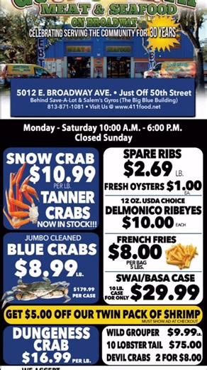 Good Earth Meat & Seafood | Tanner Snow Crabs are in! Come in and get you some. Along the cold, cobalt-blue edges of the North Pacific, where Alaska’s tide lines lace... | Instagram