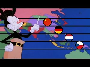 Yakko's World Multilanguage but every language has a different pitch based on native speakers