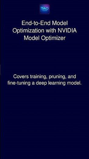 End-to-End Model Optimization with NVIDIA Model Optimizer