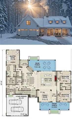 🚨 Stop Scrolling! This 3 Bedroom Modern Farmhouse Floor Plan Will Blow Your Mind ❄️🏡 |