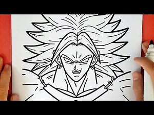 HOW TO DRAW BROLY LEGENDARY SUPER SAIYAN