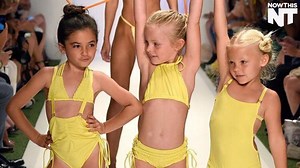 This fashion line is under fire for having children walk the runway in bikinis | NowThis