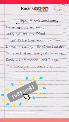 Happy Father's Day Poem 💙 Daddy, You Are My Hero | Heart Touching Poem for Dad | Happy Father's Day