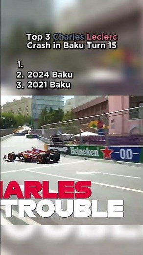Charles Leclerc Crashes THREE Times in a Row 😱 Baku F1 2025 #Leclerc #BakuGP #Ferrari #F1Crash #f1