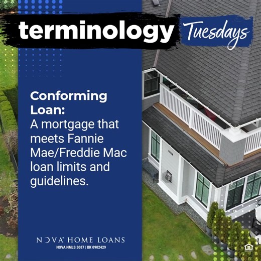 Many homebuyers use a conforming loan to buy or refinance their home. Conforming loans follow Fannie Mae and Freddie Mac rules and often means better rates. Reach out to discuss your situation today. https://myoc.io/JenNunleyMortgage #HomeBuying #MortgageBasics #TerminologyTuesday #NOVAHomeLoans #eugenemortgage #TheEugeneMortgageTeam #eugenehomes #eugenerealestate #oregonloan #oregonmortgage #oregonrealestate #oregon #lanecounty #lanecountyrealestate #refinanceeugene #fhaeugene #loanofficereugen
