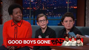 We find out which of the stars of Good Boys, Jacob Tremblay, Brady Noon and Keith L. Williams, is the “baddest” good boy! | The Late Show with Stephen Colbert