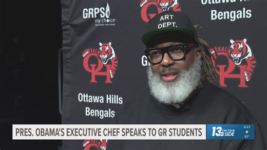 Former President Barack Obama's White House Executive Chef visits GRPS