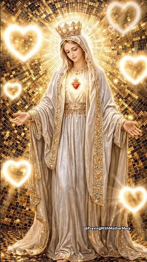 Ave Maria | The Immaculate Heart of Mary in Radiant Gold ✨