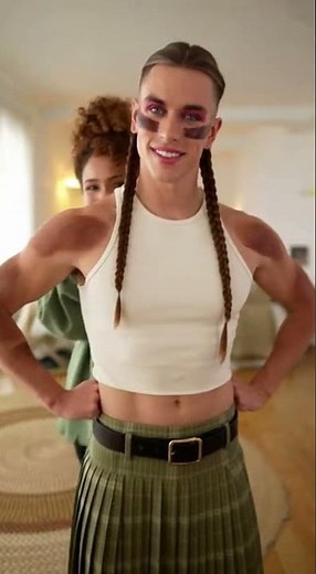 I thought it was a male costume #mtf #transformation crossdress #makeup TGTF #boytogirl #genderswap