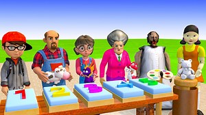 Scary Teacher 3D vs Squid Game Drawing Statues 5 Times Challenge Who Is The Winner? | Scary Teacher 3D - VMAni Channel