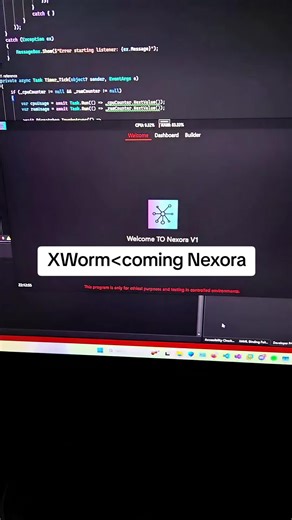Want the software? follow me for updates, I will create a discord server for Testers and ideas my newest big project is this R@t, it is made in newest .Net versions .NET9 to support the next coming Windows version, I mean who wants a rat that is still focused on old Windows versions 💔 This won't focus on Windows XP that people haven't used for years, but for Windows 10/11 and upcoming versions. We want exploits that will work on stuff we use, not on stuff that we used. not only that, it's focus