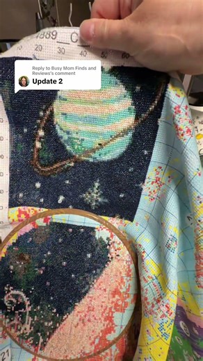 Mom Finds and Reviews stamped cross stitch comes with everything you need