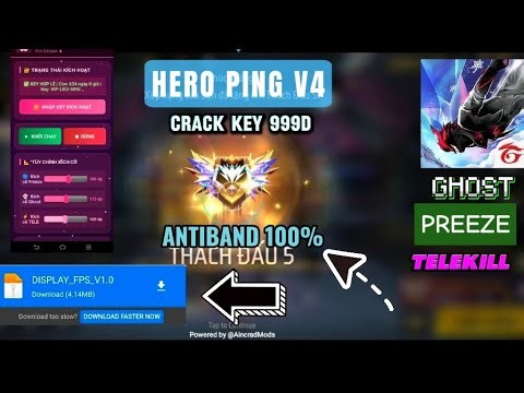 FAKE LAG FF | HERO PING CRACK KEY 999D , ANTIBAND 100% , PREEZE , TELEKILL , GHOST ,..