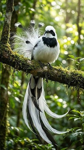 Elegant Plume Bird of the Forest | Stunning Feather Display 🐦