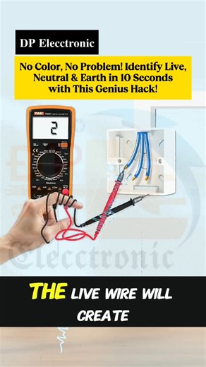 359K views · 1.7K reactions | No Color, No Problem! Identify Live, Neutral & Earth in 10 Seconds with This Genius Hack!... #dpelecctronic #elecctronic #electrical #electricalwork #fblifestyle #youtubeshorts #instagramreels #DPElecctronicfollow | 퐃퐏 퐄퐥퐞퐜퐜퐭퐫퐨퐧퐢퐜 | Facebook