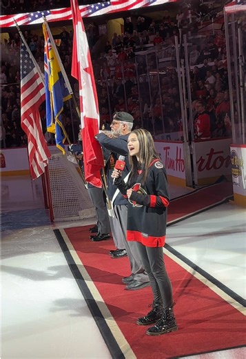 “The Star-Spangled Banner” live at Canadian Tire Centre for @Ottawa Senators vs. @Columbus Blue Jackets 🎤🇺🇸 Always an honor to sing for the Ottawa Senators — very grateful to be back for another season🙏 #sierralevesquemusic #sierralevesque #nationalanthem #ottawasenators #singing