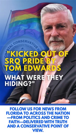 Sarasota Controversy: Why Kick Out the Press? Sarasota School Board member Tom Edwards reportedly kicked out an independent journalist who was there to cover the SRQ Pride event — an event that included children in attendance. Watch the full interview and footage, click the link below and subscribe to stay informed: https://youtu.be/gtl_tb-dcaM?si=Mx9TJNVzWeqfNT3c&t=1966 Coastal Conservative News will continue asking the hard questions and bringing you the truth the mainstream ignores. Follow us