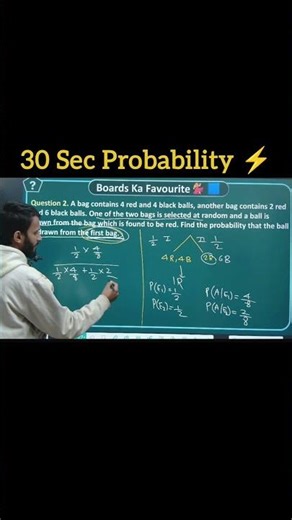 Bayes Theorem Bag Probability Question 🤯 | Maths Exam Trick