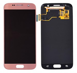 LCD with Touch Screen for Samsung Galaxy S7 - Pink Gold (display glass combo folder)