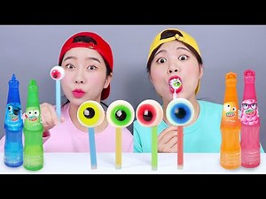 ASMR RAINBOW DESSERT NIK-L-NIP MUKBANG 무지개 디저트 먹방 DONA 도나