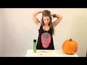 How to Create a Snooki pouf (hair bump) hairstyle and carve a Halloween pumpkin