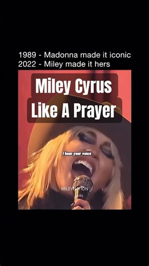 Miley Cyrus Covers ‘Like A Prayer’ by Madonna 🤩 | #shorts #mileycyrus #lyrics #live #madonna