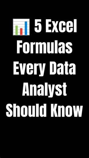 Excel Formulas Every Data Analyst Should Know 📊 #excel #education