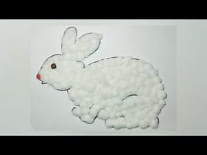 How to make rabbit with cotton POSTER