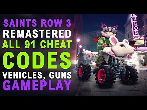 Saints Row The Third Remastered All Cheat Codes