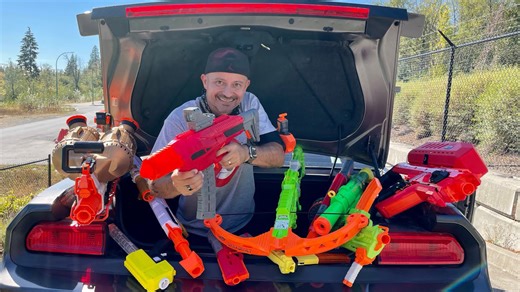 Nerf heavy: Everyday Nerf car carry!