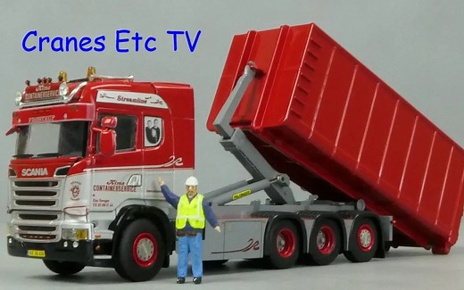【WSI模型收藏】Kims涂装 斯堪尼亚 Streamline 勾臂车 by Cranes Etc TV
