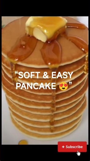 Golden, soft and fluffy pancakes made right at home 🥞✨#pancakerecipe #viral