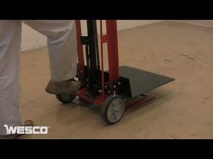 Wesco Two Wheeled Hydraulic Pedalifts in Platform & Fork Models