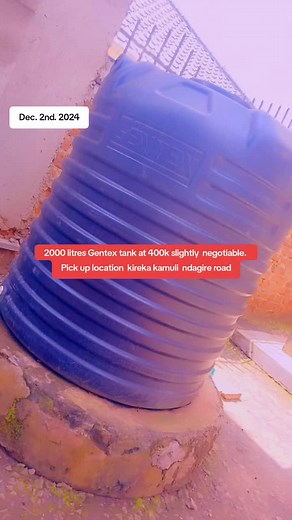 2000 Litres Gentex Water Tank for Sale in Kireka