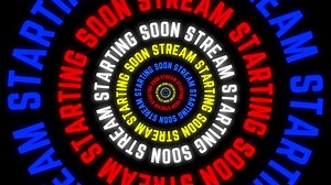 Stream Starting Soon Screen Loop, Colorful Spiral Text Animation