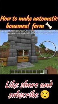 How to make automatic bonemeal farm 🦴💀 #minecraft #gaming #shortvideo