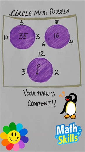 circle math puzzle 🤯#mathcodingcraft #maths #logicpuzzle