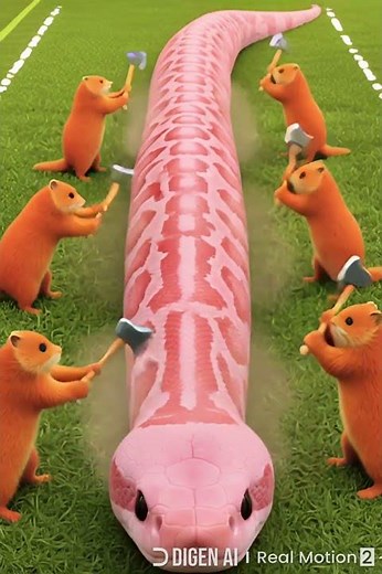 rescue squirrels from giant python #funny #animals #shorts