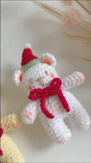 Make a Cute Christmas Teddy 🧶🎁 | Easy Crochet Teddy Bear Tutorial