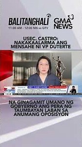 Tinawag na nakakaalarma ni Usec. Claire Castro ang mensahe ni VPSD... #shorts | Balitanghali